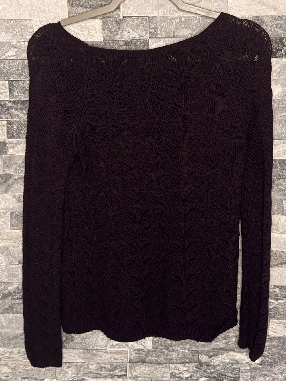 Banana Republic Black Textured Crewneck Sweater - Picture 2 of 4